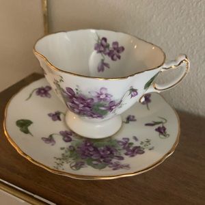 Victorian Violets English fine bone China